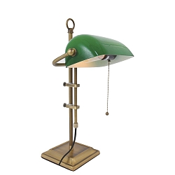 Bordlampe ANCILLA lang, justerbar, med tr�k-koblingsk�de E27 IP20, b�rstet bronze 
