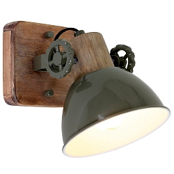 Mexlite Spot GEARWOOD, 1-flamme, gr�n