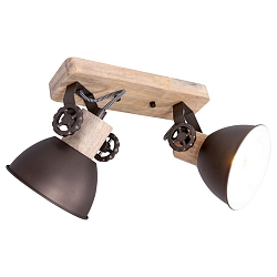 Mexlite Spot GEARWOOD, 2-flammer, antracit