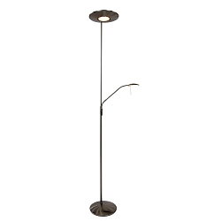 Steinhauer Standerlampe ZODIAC LED, 2-flammer, med l�searm justerbar, st�l