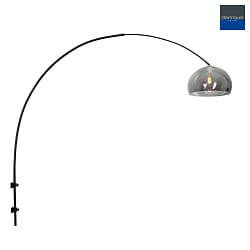 wall luminaire SPARKLED LIGHT half round, with shade, adjustable E27 IP20, black matt 