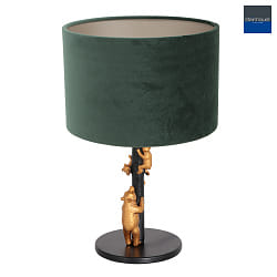 table lamp ANIMAUX - OURSES up, with switch, with shade, with plug E27 IP20, black matt 