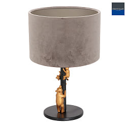 table lamp ANIMAUX - OURSES up, with switch, with shade, with plug E27 IP20, black matt 