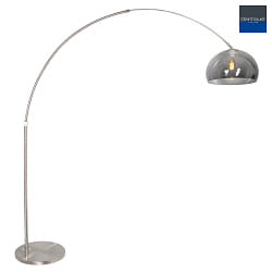 floor lamp SPARKLED LIGHT half round, with switch, with shade, with plug, adjustable E27 IP20, steel brushed 