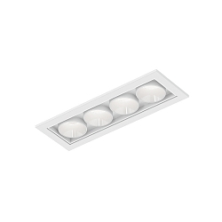 Indbygnings loftlampe LINOO 4.0 4-flammer, firkantet IP20, hvid mat, hvid blank