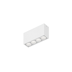 Loftlampe LINOO SURFACE 4.0 4-flammer, firkantet IP20, hvid mat, hvid blank d�mpbar
