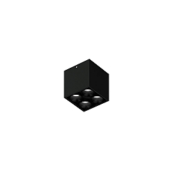 Loftlampe LINOO SURFACE 4.1 4-flammer, firkantet IP20, sort blank, sort mat d�mpbar
