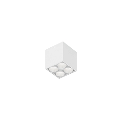 Loftlampe LINOO SURFACE 4.1 4-flammer, firkantet IP20, hvid mat, hvid blank d�mpbar