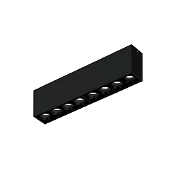 Loftlampe LINOO SURFACE 8.0 8-flammer, firkantet IP20, sort blank, sort mat d�mpbar