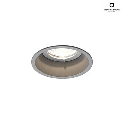 Recessed spot DEEP 1.0 MR16, 12V, GU5.3, QR-CBC51 max. 12W, with standard springs, silver