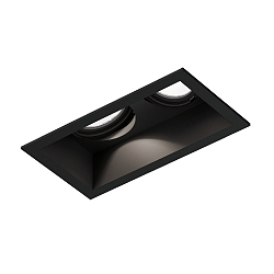 Indbygget spotlys PLANO 2.0 - LED 2-flammer, kardanisk drejning, med klemfjedre IP20, mat, kulsort d�mpbar