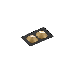 Indbygningslampe PIRRO PETIT CEILING REC 2.0 IP20, champagne, sort mat 5W 380lm 3000K 20-40� 20-40� CRI 90-100