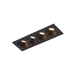 Indbygningslampe PIRRO PETIT CEILING REC 4.0 IP20, sort mat 10W 680lm 2700K 20-40� 20-40� CRI 90-100