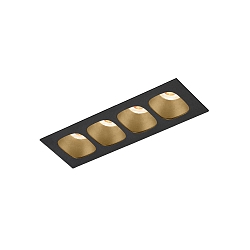 Indbygningslampe PIRRO PETIT CEILING REC 4.0 IP20, champagne, sort mat 10W 680lm 2700K 20-40� 20-40� CRI 90-100