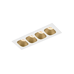 Indbygningslampe PIRRO PETIT CEILING REC 4.0 IP20, champagne, hvid mat 10W 680lm 2700K 20-40� 20-40� CRI 90-100