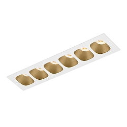Indbygningslampe PIRRO PETIT CEILING REC 6.0 IP20, champagne, hvid mat 14W 680lm 2700K 20-40� 20-40� CRI 90-100
