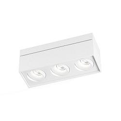 Loftlampe SIRRO 3.0 3-flammer, svingbar, drejelig GU10 IP20, pulverlakeret, hvid d�mpbar