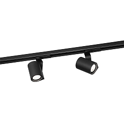 1-faset spot SQUBE ON TRACK 1.0 - PAR16 med adapter, kardanisk drejning GU10 IP20, mat, kulsort d�mpbar