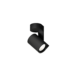 V�g- og Loftlampe SQUBE ON BASE 1-flamme, svingbar GU10 IP20, sort d�mpbar