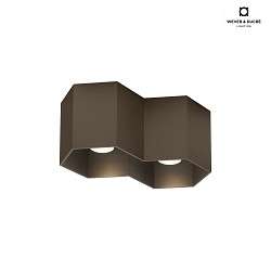 Ceiling luminaire HEXO 2.0 PAR16, 2x GU10 max. 12W, bronze