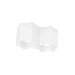 Downlight HEXO 2.0 - PAR16 2-flammer, firkantet, uden reflektor GU10 IP20, mat, trafik hvid d�mpbar