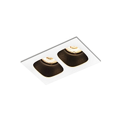 LED Recessed spot PIRRO 2.0, 2 spots, 2x 4.5W 3000K, CRi >90, dimmable, black