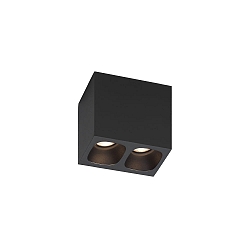Downlight PIRRO 2.0 2-flammer IP20, sort d�mpbar