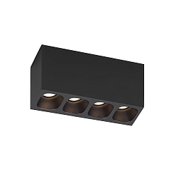 Downlight PIRRO 4.0 4-flammer IP20, sort d�mpbar