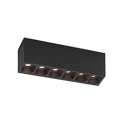 Loftlampe PIRRO 6.0 6-flammer IP20, sort d�mpbar