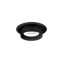 Loftlampe RINI SNEAK 1.0 - LED rund, stiv, halvt fors�nket IP44 / IP20, mat, kulsort d�mpbar