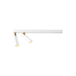 Loftlampe MICK 2.0 2-flammer IP20, guld, hvid d�mpbar