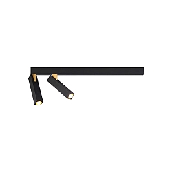 Loftlampe MICK 2.0 2-flammer IP20, guld, sort d�mpbar