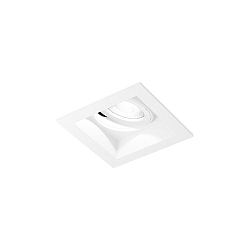 Indbygnings loftlampe PLANO PETIT 1.0 - LED 1-flamme, kardanisk drejning, med klemfjedre IP20, mat, trafik hvid d�mpbar