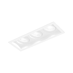 Indbygget spotlys PLANO PETIT 3.0 3-flammer, kardanisk drejning, med klemfjedre IP20, mat, trafik hvid d�mpbar