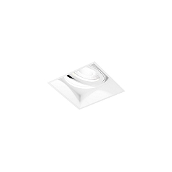 Indbygnings loftlampe STRANGE PETIT TRIMLESS 1.0 firkantet, skylle, kardanisk drejning IP20, mat, trafik hvid d�mpbar