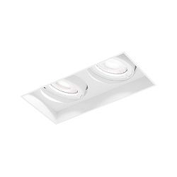 Indbygnings loftlampe STRANGE PETIT TRIMLESS 2.0 firkantet, skylle, kardanisk drejning IP20, mat, trafik hvid d�mpbar
