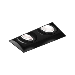 Indbygnings loftlampe STRANGE PETIT TRIMLESS 2.0 firkantet, skylle, kardanisk drejning IP20, mat, kulsort d�mpbar