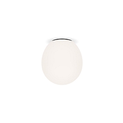 Loftlampe DRO 2.0 - � 19.5CM oval E14 IP20, opal hvid, sort mat d�mpbar