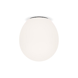 Loftlampe DRO 3.0 - � 29CM oval E27 IP20, opal hvid, sort mat d�mpbar