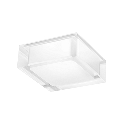 Loftlampe MIRBI IP44 2.0 firkantet, med bladfjedre, halvt fors�nket IP44 / IP20, trafik hvid d�mpbar