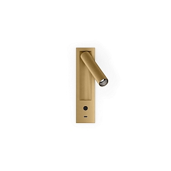 wall recessed luminaire MATCH SEMI RECESSED SNOOZE 1.0 IP20, champagner dimmable