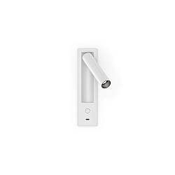 wall recessed luminaire MATCH SEMI RECESSED SNOOZE 1.0 IP20, white matt dimmable