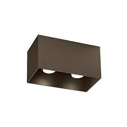 Loftlampe BOX CEILING SURF 2.0 2-flammer, Dim-To-Warm IP20, bronze d�mpbar