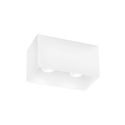 Loftlampe BOX CEILING SURF 2.0 2-flammer IP20, hvid mat d�mpbar