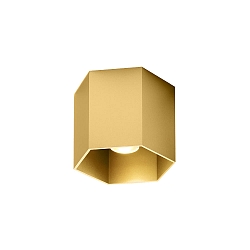 ceiling luminaire HEXO CEILING SURF 1.0 DALI controllable IP20, gold dimmable