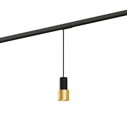 1-faset pendul ODREY ON TRACK 1.1 inkl. 1-faset adapter GU10 IP20, guld, sort mat