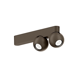 Loftlampe LECA 2.0 2-flammer, kardanisk drejning IP20, bronze d�mpbar
