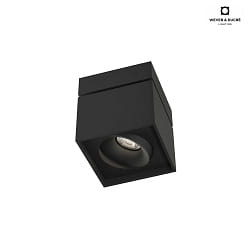 LED Ceiling luminaire SIRRO 1.0, 10W 1800-2850K, CRi >95, dimmable, rotatable and swivelling, black