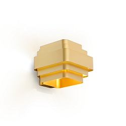 V�glampe J.J.W. 02 E27 IP20, guld d�mpbar