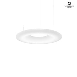 LED Design Pendant luminaire GIGANT 10.0,  100cm, steel / LLDPE, white, 3000K